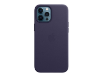 Apple - Beskyttelsesomslag til mobiltelefon - med MagSafe - læder - dybviolet - for iPhone 12 Pro Max